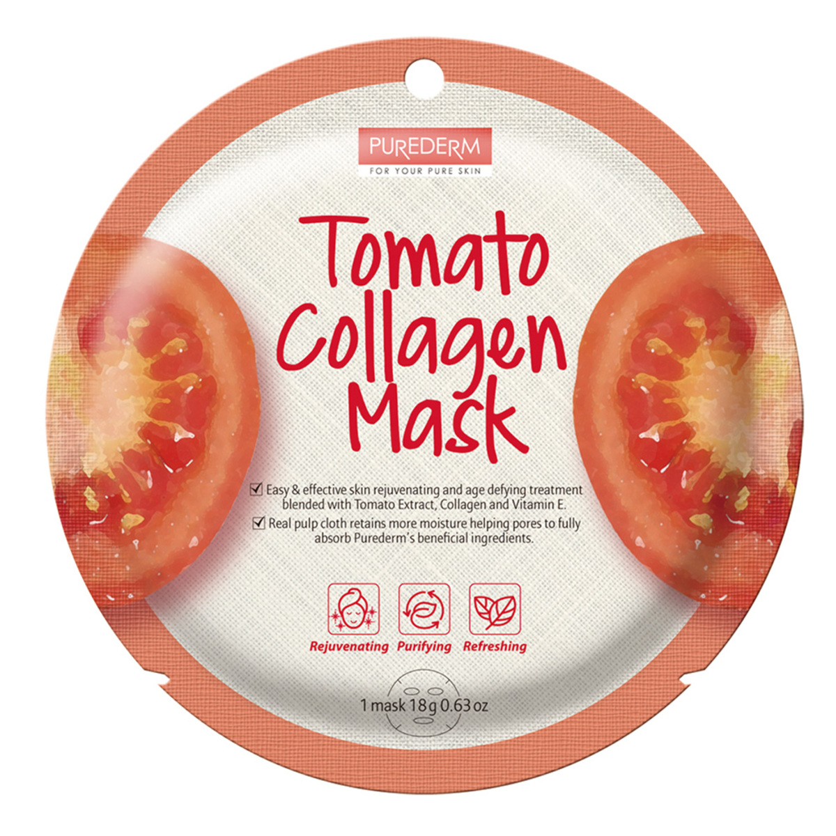 Thumbnail PUREDERM TOMATO COLLAGEN MASK - ADS812
