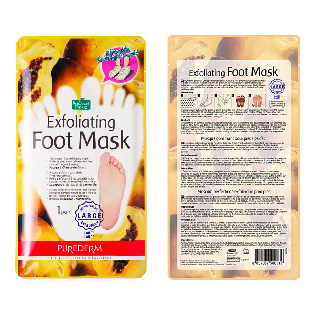 Thumbnail EXFOLIATING FOOT MASK LARGE ADS354