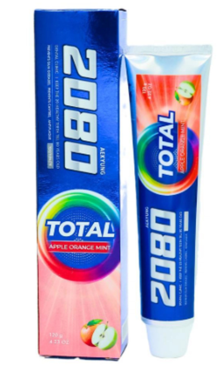 Thumbnail AEKYUNG 2080 TOTAL APPLE ORANGE MINT TOOTHPASTE 120G