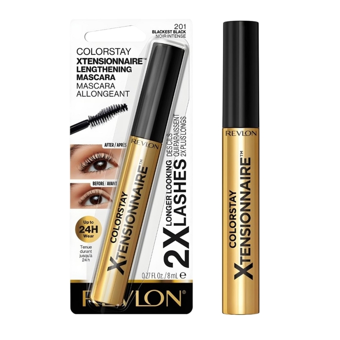 Anúncio: REVLON COLORSTAY XTENSIONNAIRE LENGTHENING MASCARA #201 BLACKEST BLACK