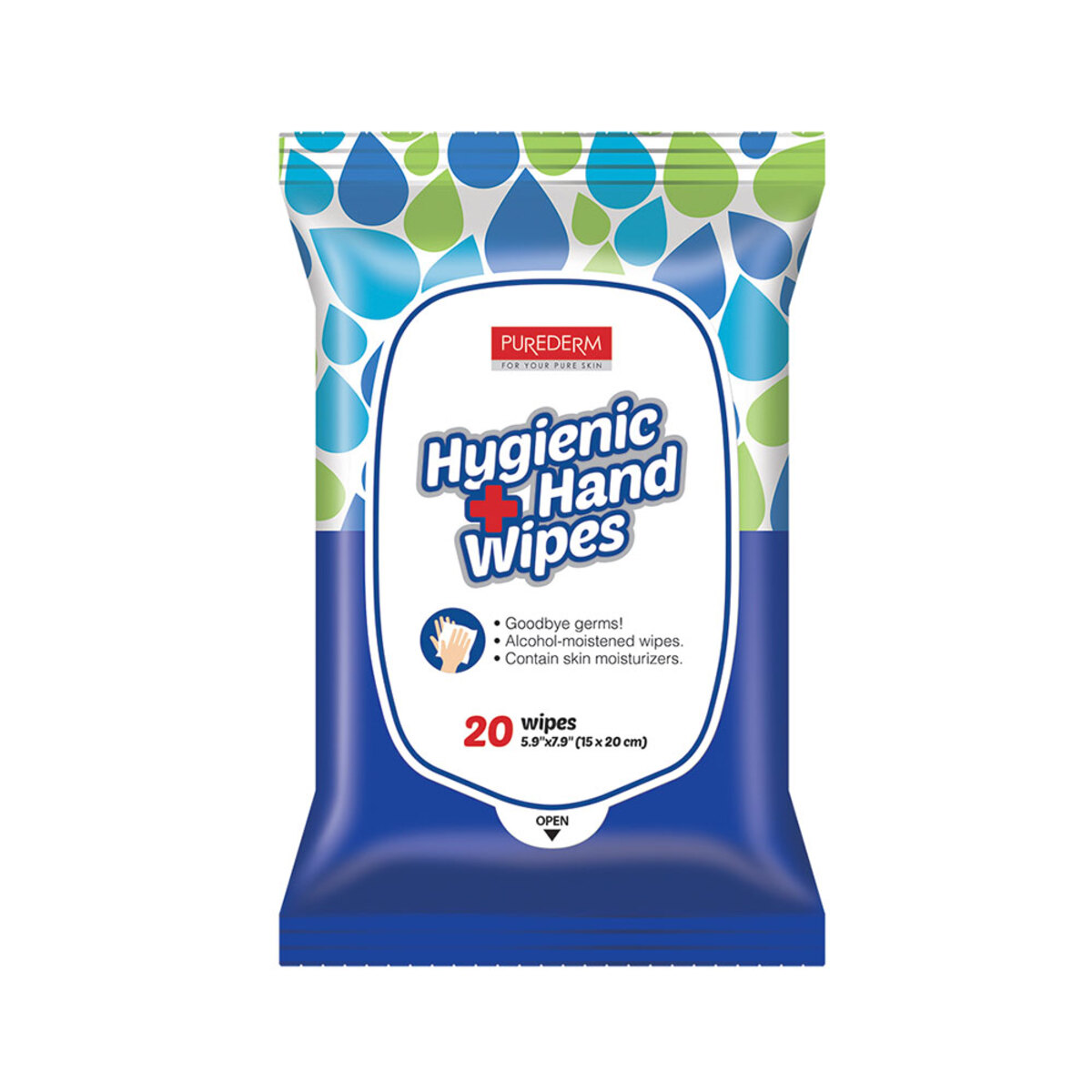 Thumbnail PUREDERM HYGIENIC+HAND WIPES - ADS921