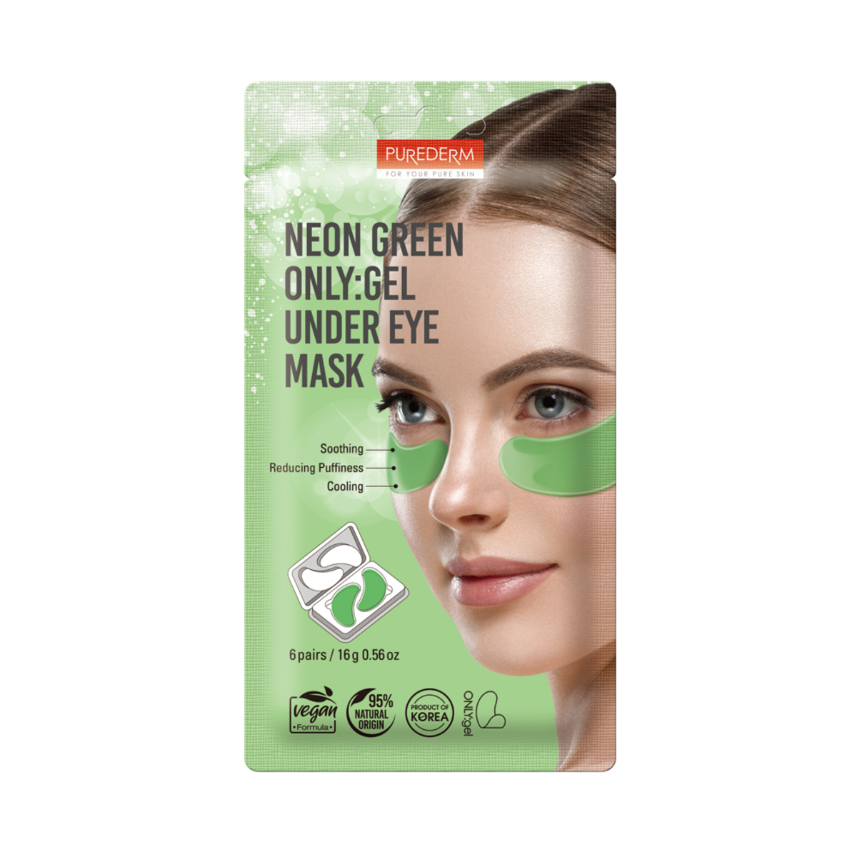 Thumbnail PUREDERM NEON GREEN ONLY GEL UNDER EYE MASK