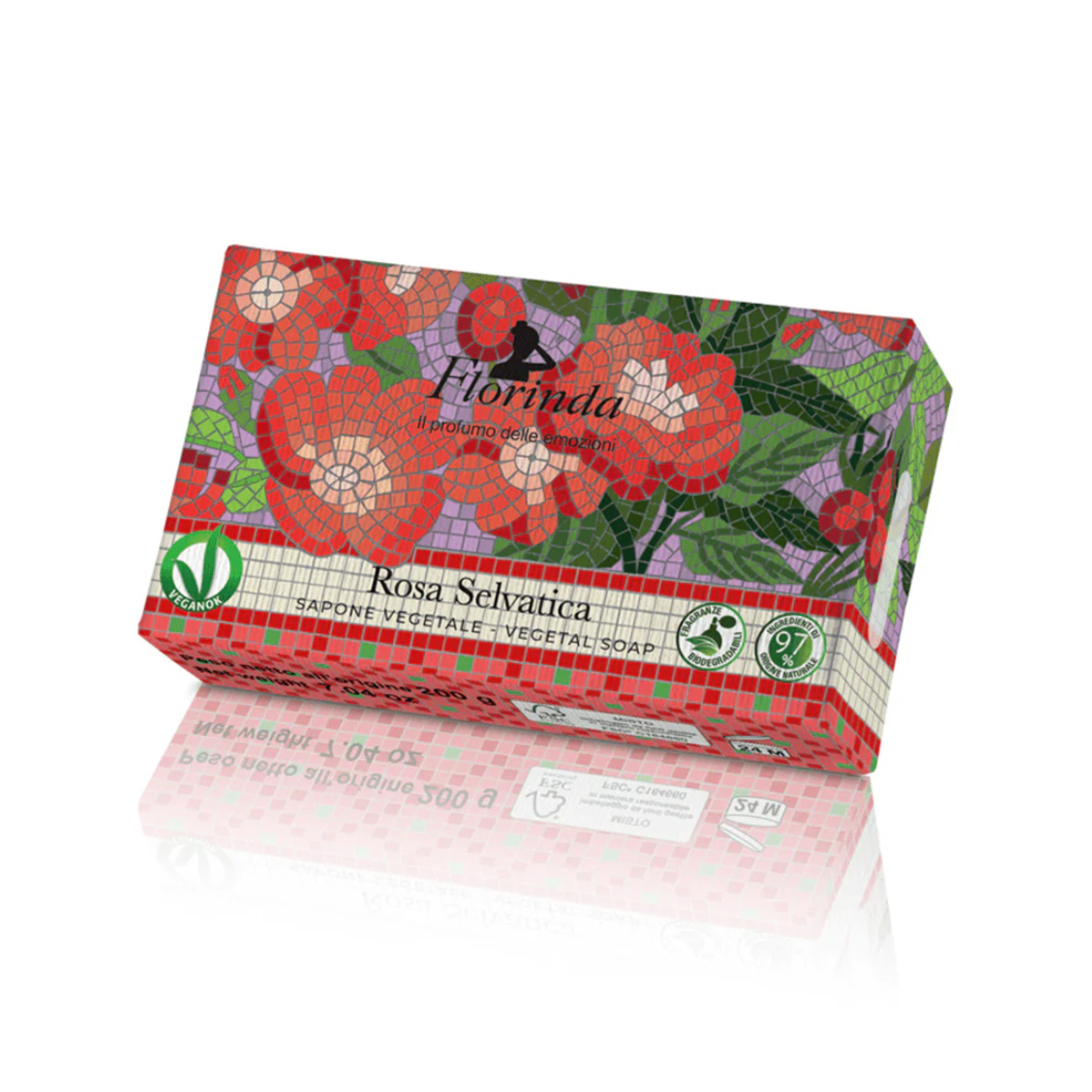 Thumbnail FLORINDA VEGETAL SOAP 100G WILD ROSE MOSAIC