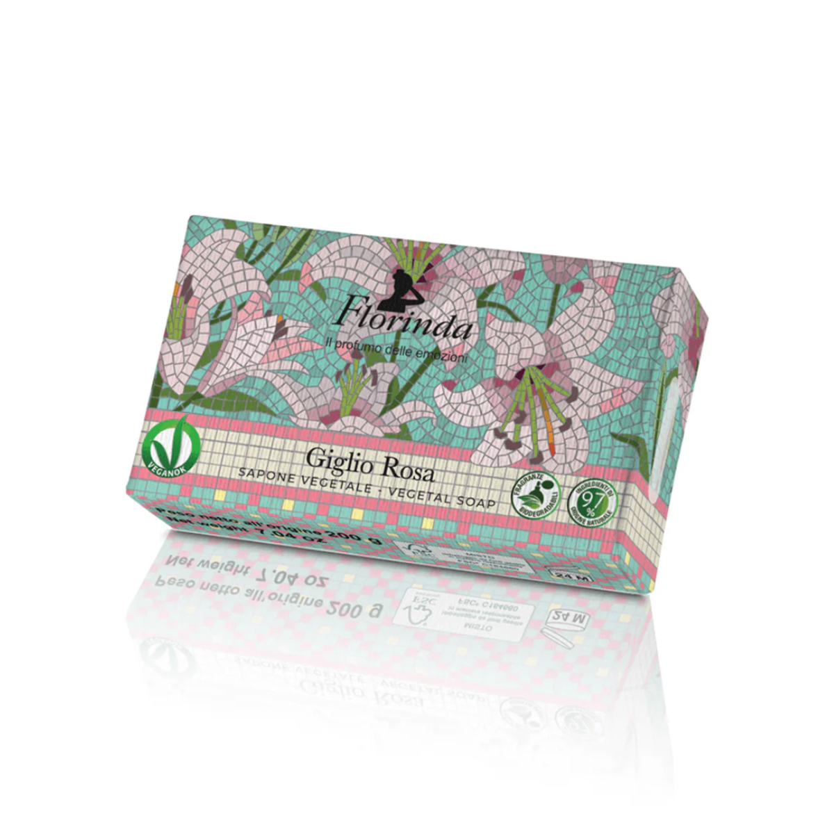 Thumbnail FLORINDA VEGETAL SOAP 100G ROSE LILY MOSAIC