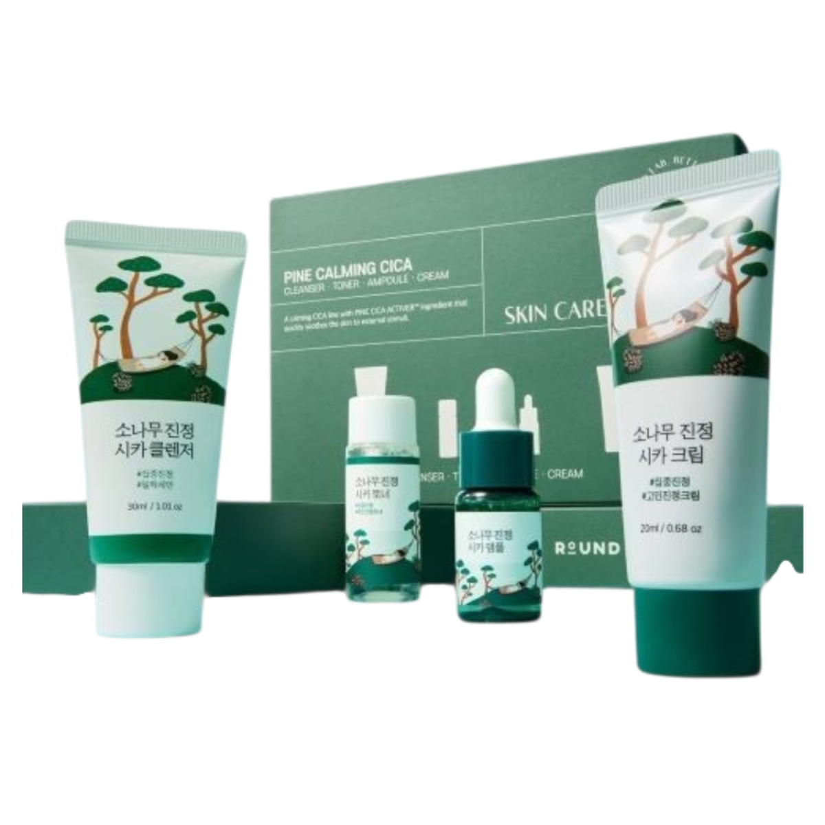 Thumbnail ROUND LAB TRAVEL -FRIENDLY MINI SKINCARE PINE CALOMING CICA TRIAL KIT