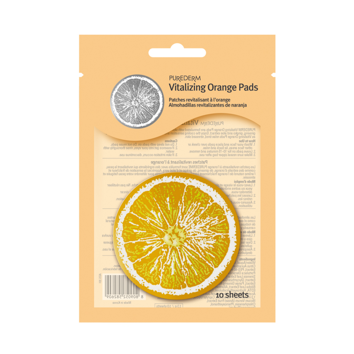 Thumbnail  PUREDERM VITALIZING ORANGE PADS - ADS201