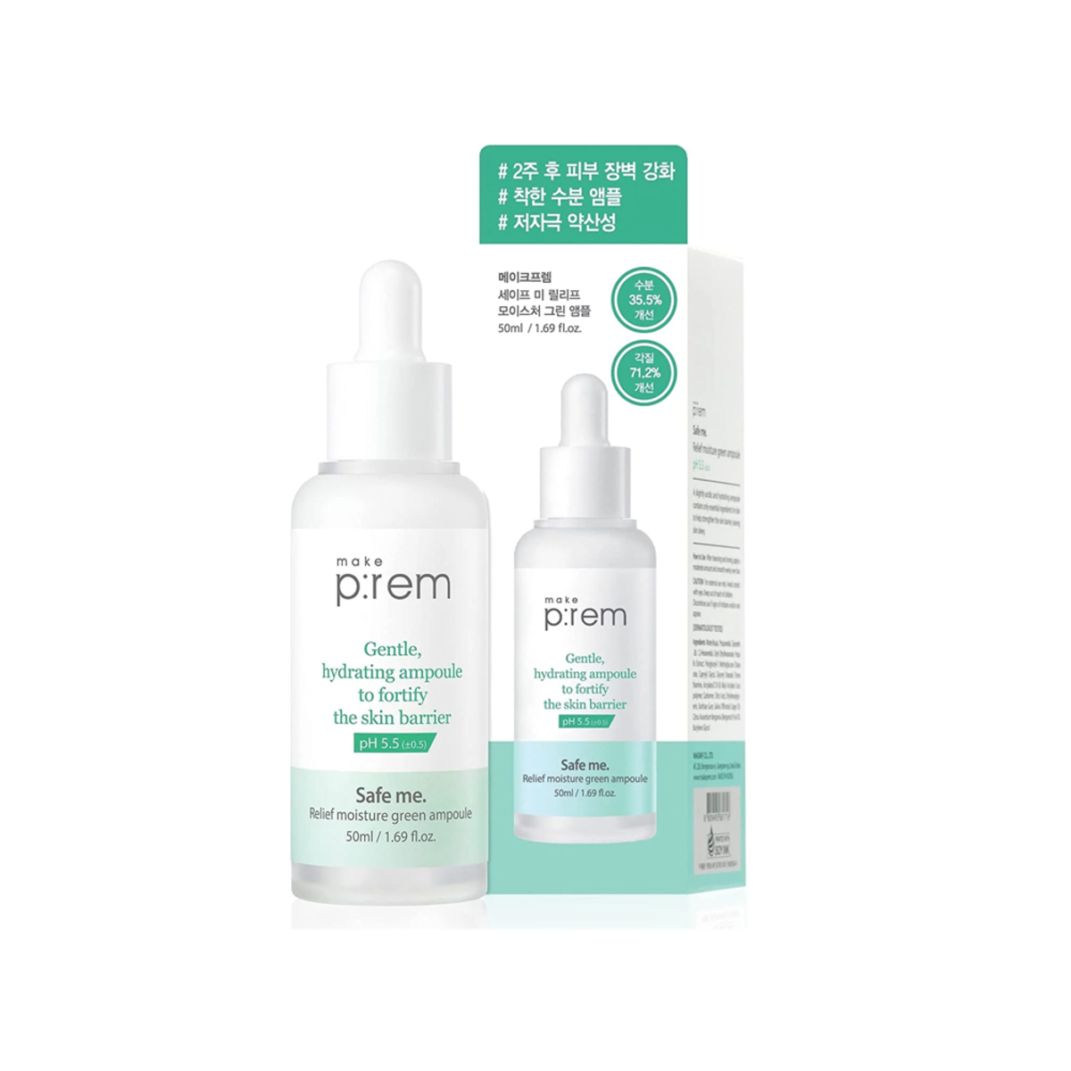 Thumbnail MAKE PREM SAFE ME RELIEF MOISTURE GREEN AMPOULE 50ML