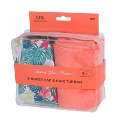 CALA SHOWER CAP&HAIR TURBAN TROPICAL #69225