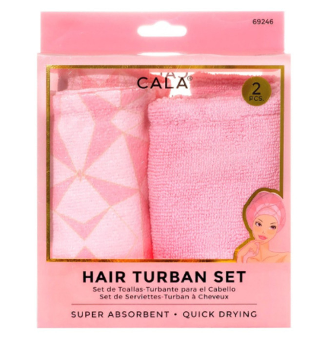 Anúncio: CALA HAIR TURBANT SET - GEOMETRIC/PINK