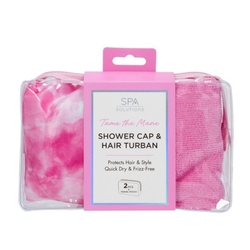 CALA SPA SOLUTION SHOWER CAP&HAIR TURBAN #69258