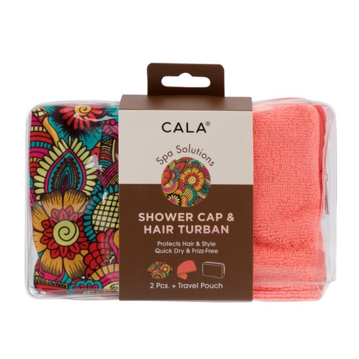 Anúncio: CALA SHOWER CAP&HAIR TURBANT - FLOWER POWER