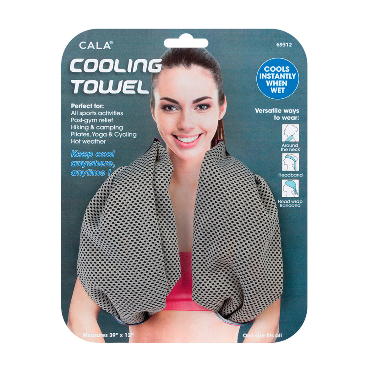 Thumbnail CALA COOLING TOWEL - GREY #69312