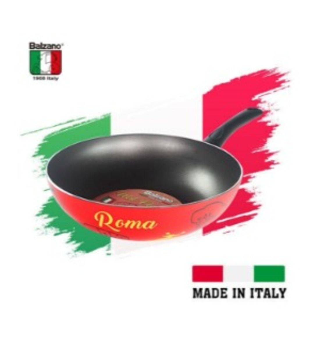 Thumbnail BALZANO ITALIAN MADE ALUM WOK PAN RED 20CM