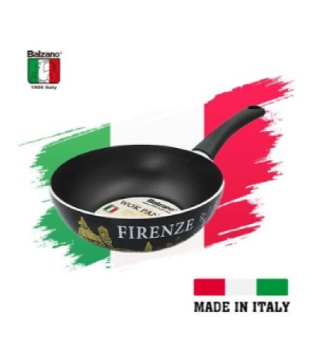Thumbnail BALZANO ITALIAN MANDE WOK PAN BLACK 20CM