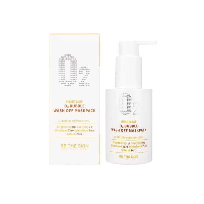 Anúncio: BE THE SKIN HEARTLEAF O2 BUBBLE WASH OFF MASKPACK 120G