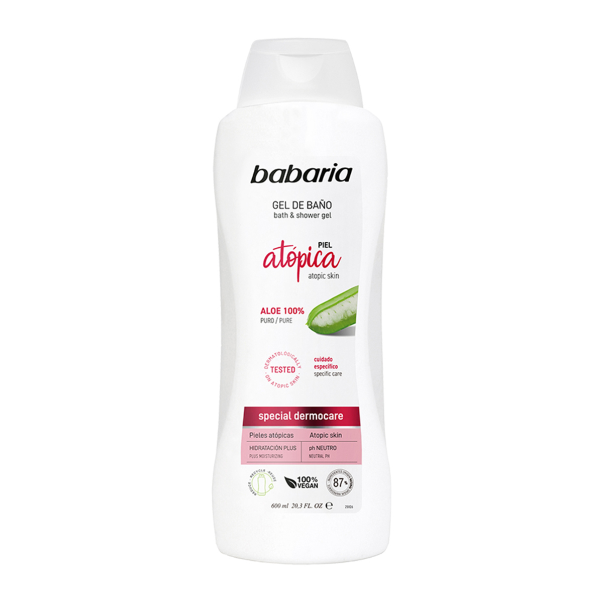 Thumbnail BABARIA GEL DE BAÑO ATOPICA ALOE 100% 600ML