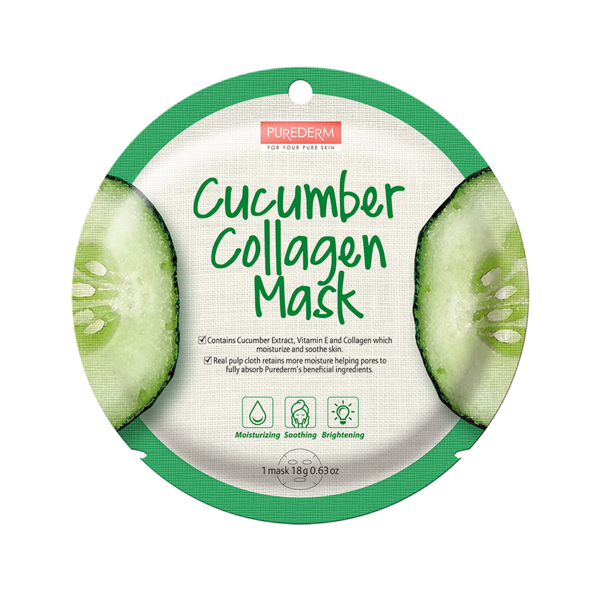 Thumbnail PUREDERM CUCUMBER COLLAGEN MASK - ADS806