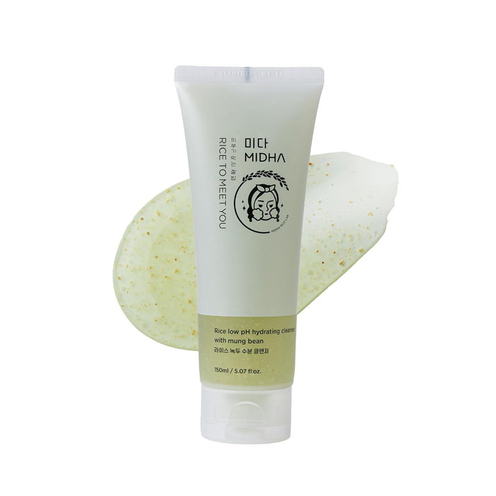 Anúncio: MIDHA RICE LOW PH HYDRATING CLEANSERWITH MUNG BEAN 150ML