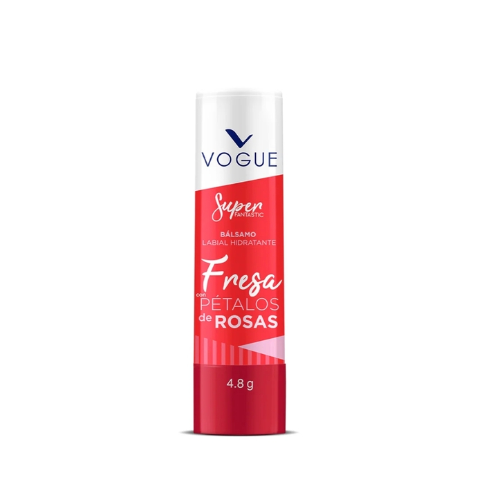 Anúncio: VOGUE BALSAMO LABIAL HIDRATANTE FRESA CON PETALOS DE ROSA 4.8G