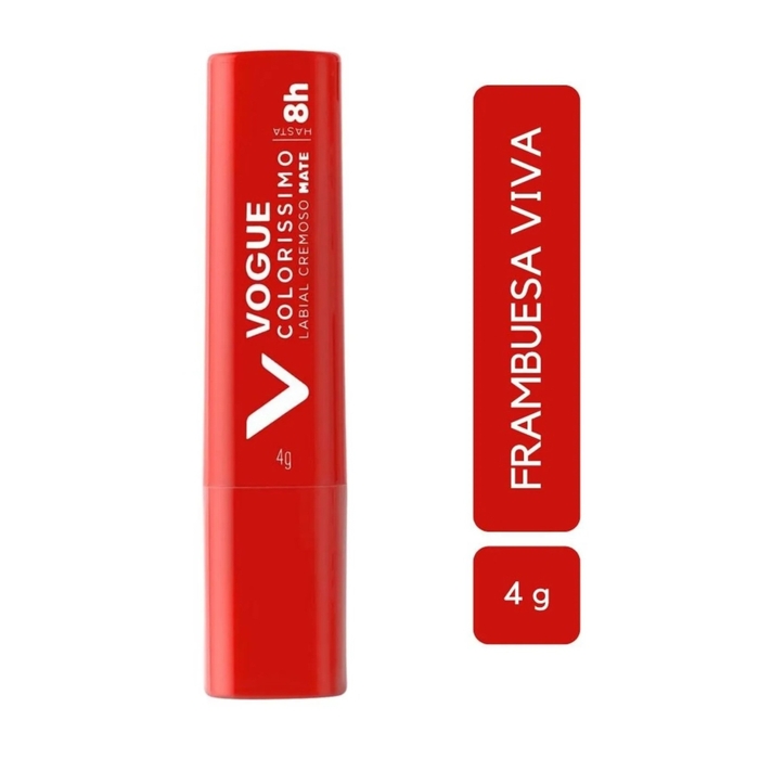 Anúncio: VOGUE COLORISSIMO LABIAL CREMOSO MATE - FRAMBUESA VIVA - 4G