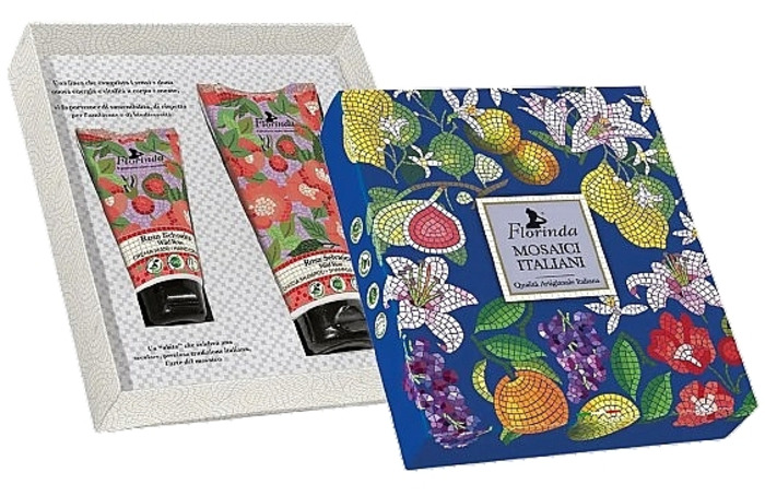 Anúncio: FLORINDA GIFT SET SHAMPOO SHOWER GEL+HAND CREAM WILD ROSE MOSAIC
