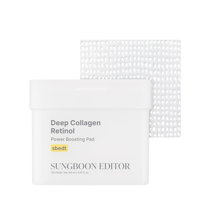 Anúncio: SUNGBOON EDITOR DEEP COLLAGEN RETINOL POWER BOOSTING 100 PAD 190ML