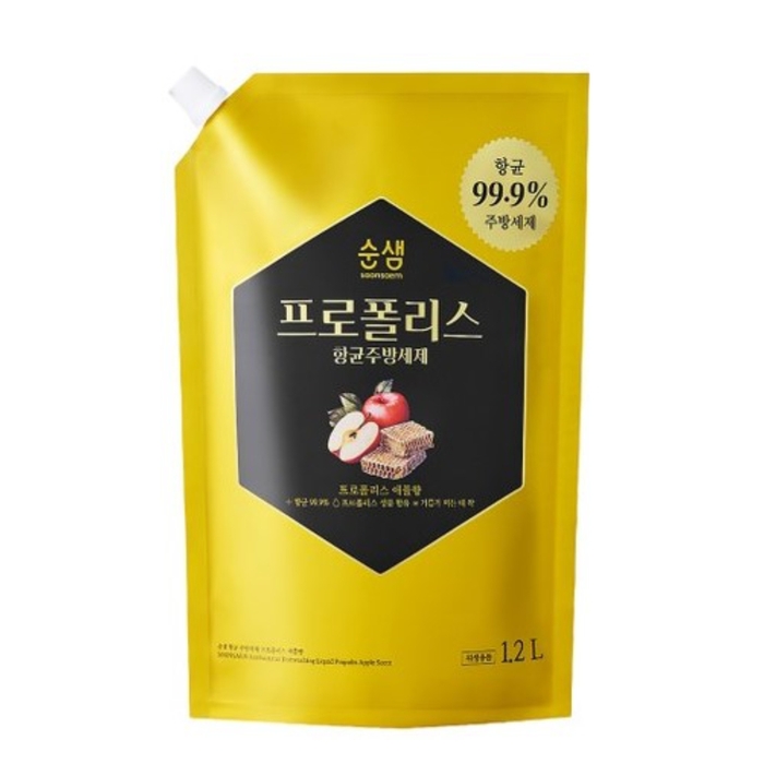 Anúncio: SOONSAEM ANTIBACTERIAL DISHWASHING LIQUID PROPOLIS APPLE 1.2L