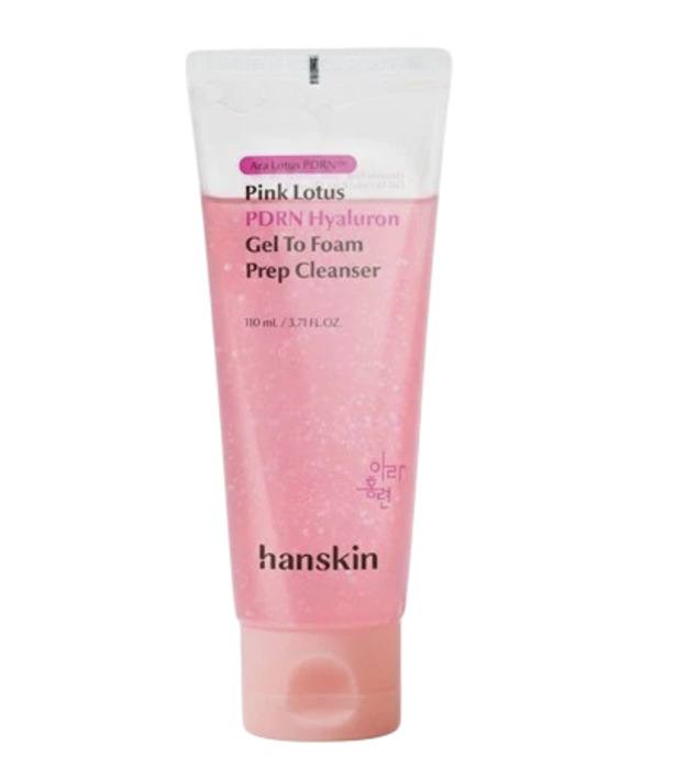 Anúncio: HANSKIN PINK LOTUS PDRN HYALURON PREP GEL TO FOAM CLEANSER
