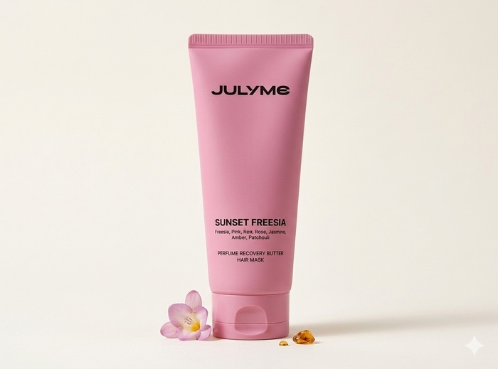 Anúncio: JULYME PERFUME RECOVERY BUTTER HAIR MASK SUNSET FREESIA 150ML
